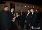 Prince Aly Muhammad welcomed with flowers by students of UCA upon arrival at Osh  2018-11-19